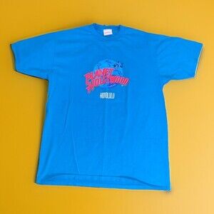 VTG Planet Hollywood Shirt Mens XL Honolulu Hawaii Blue Graphic Made in USA 1991